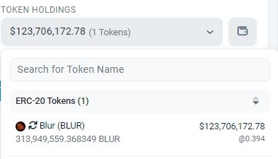 BLUR Staking Contract Balance