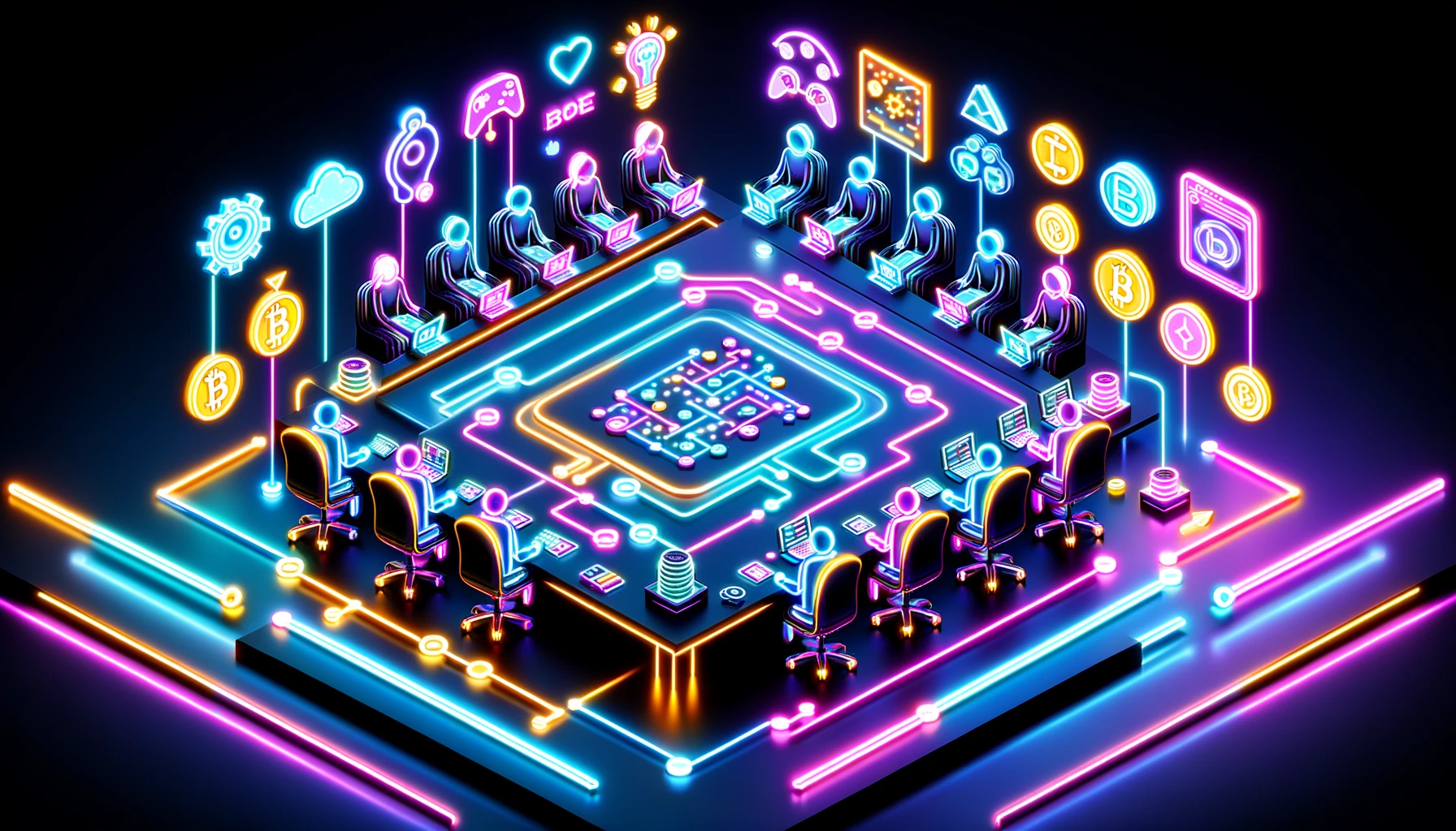 image of a gaming committee sitting around a table
