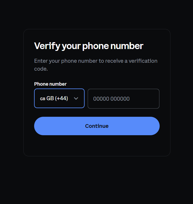 Verify your phone Number
