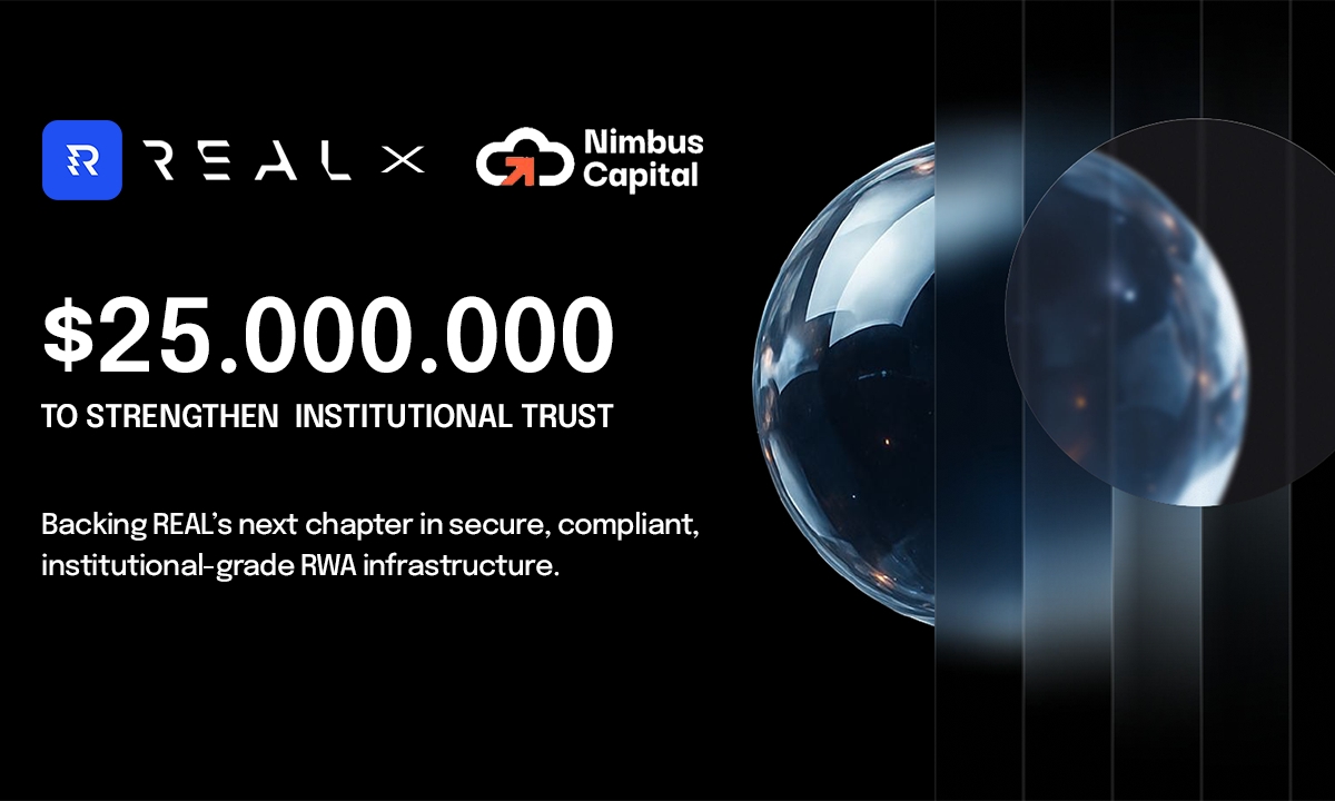 REAL Finance Blockchain Prepares for Upcoming TGE Following $25 Million Raised from Nimbus Capital