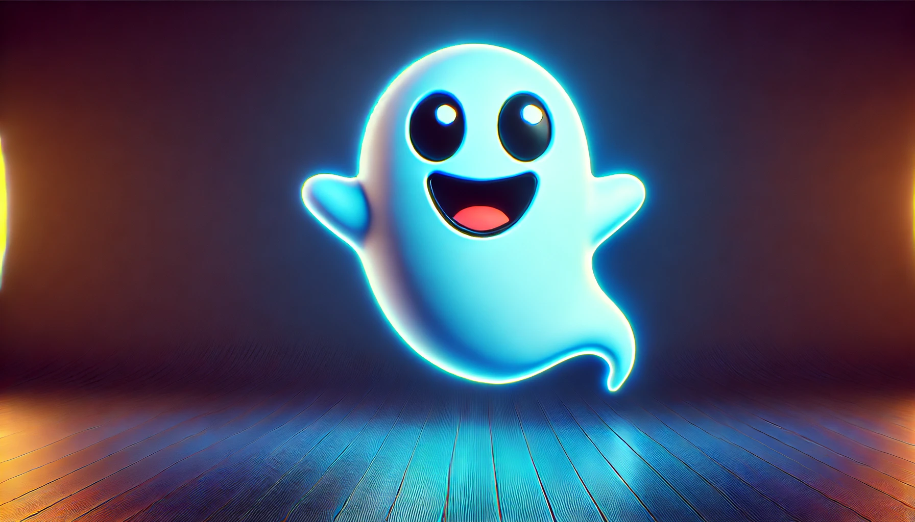 a smiling ghost