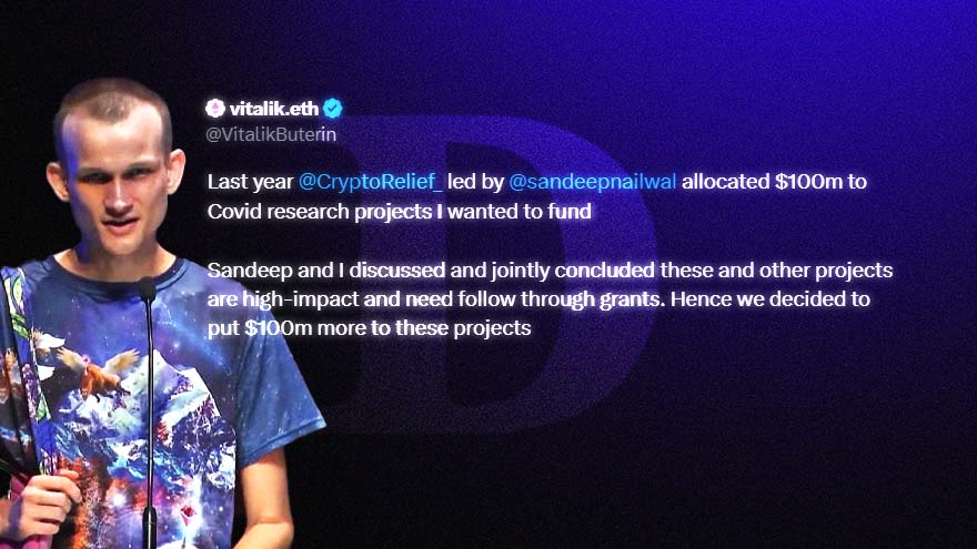 Vitalik and CryptoRelief Mobilize $100M To Combat Future Pandemics