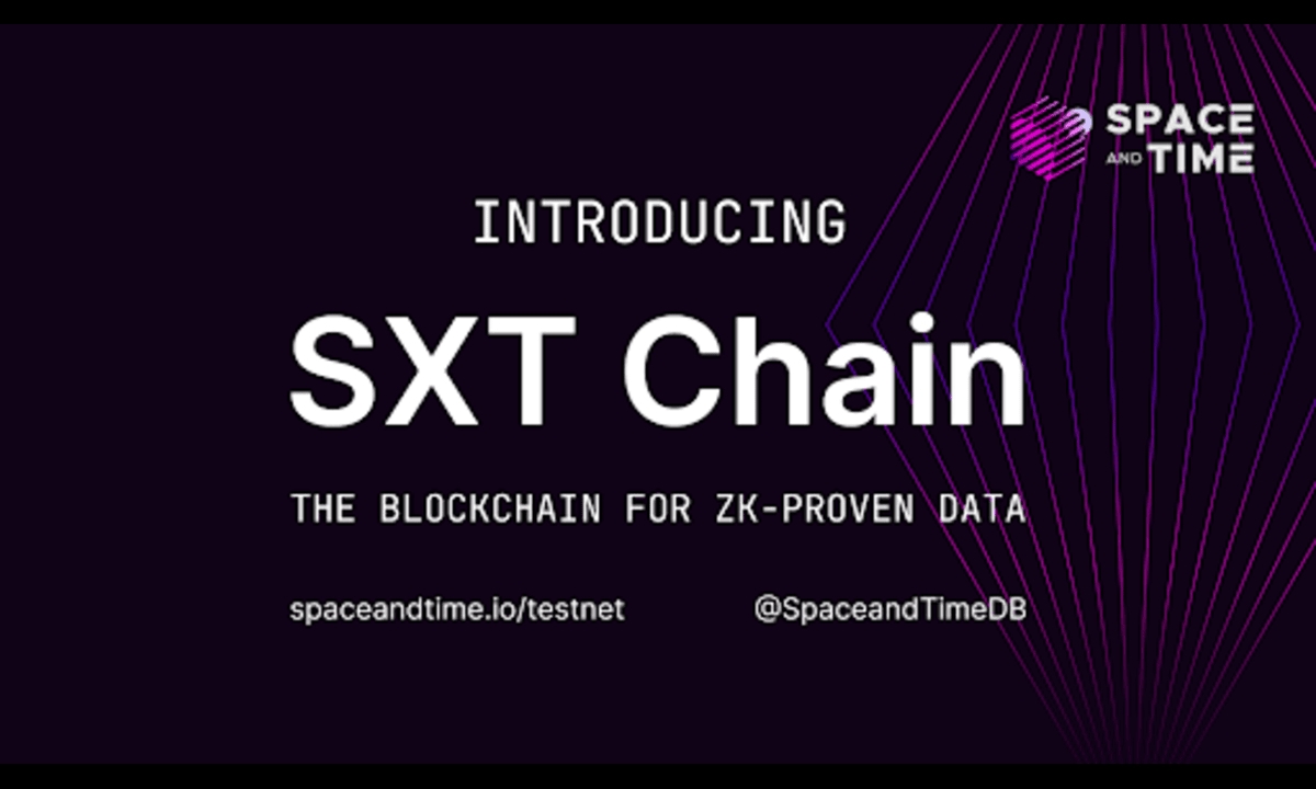 Space and Time Launches SXT Chain Testnet at Chainlink SmartCon