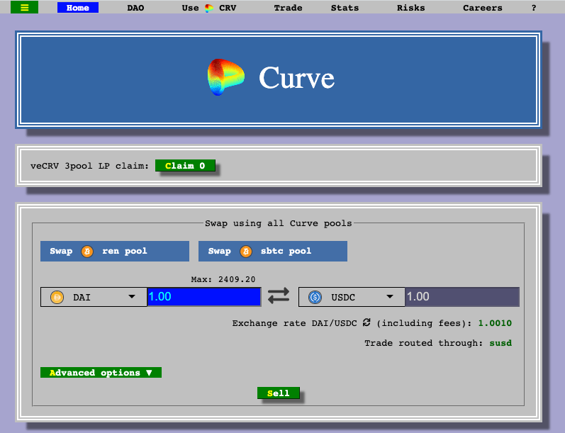Equilibrium Creating Version of Curve on Polkadot
