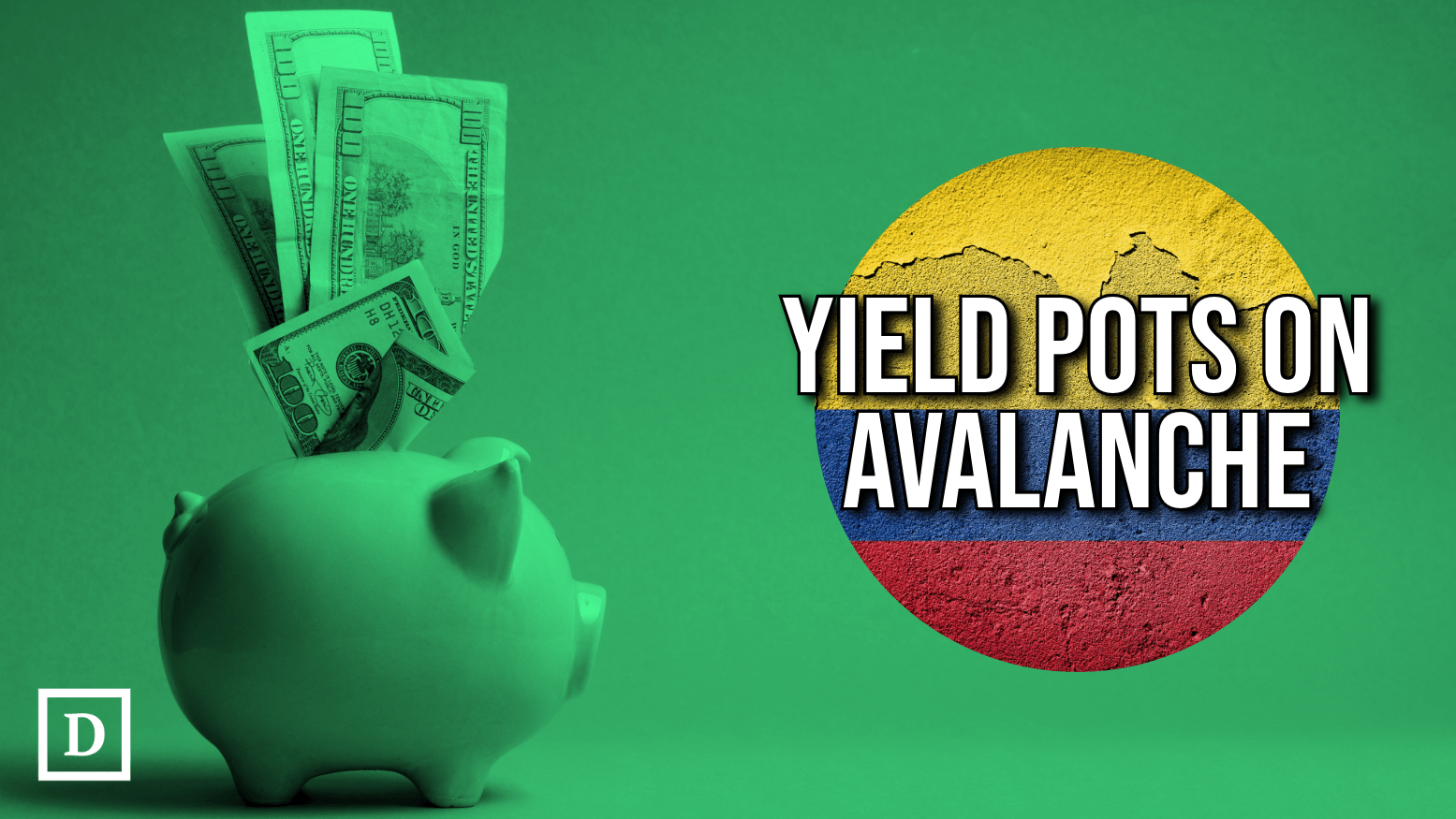 piggy bank and columbia flag