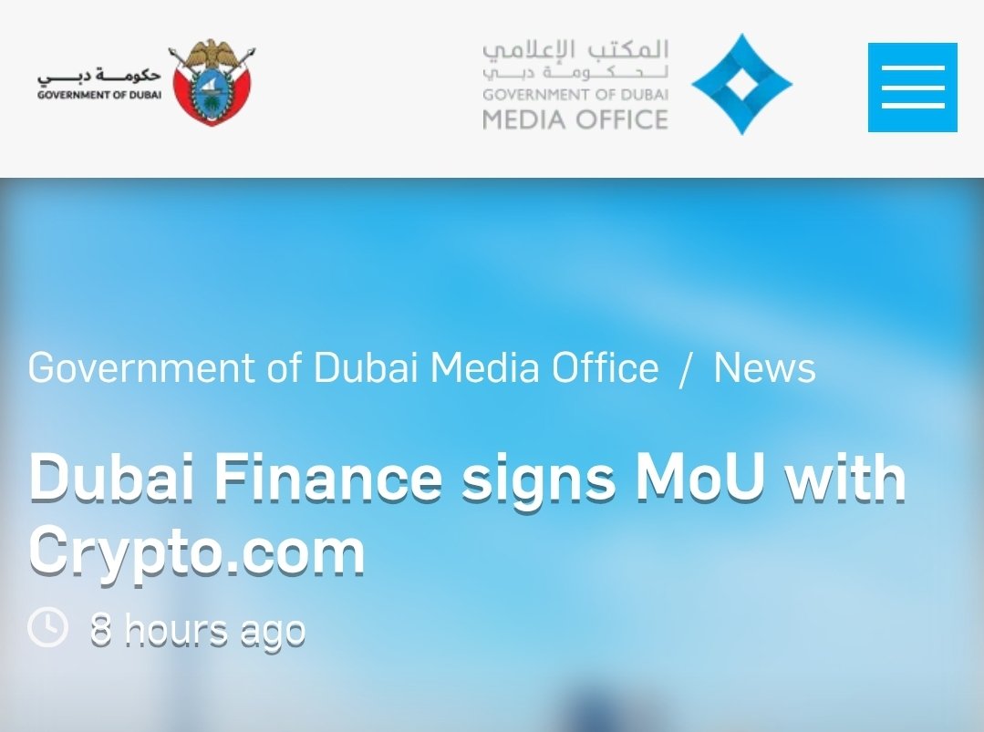 Dubai Partners With Crypto.com for Government Crypto Payments, Targets 90% Cashless Transactions and AED8 Billion Boost by 2026