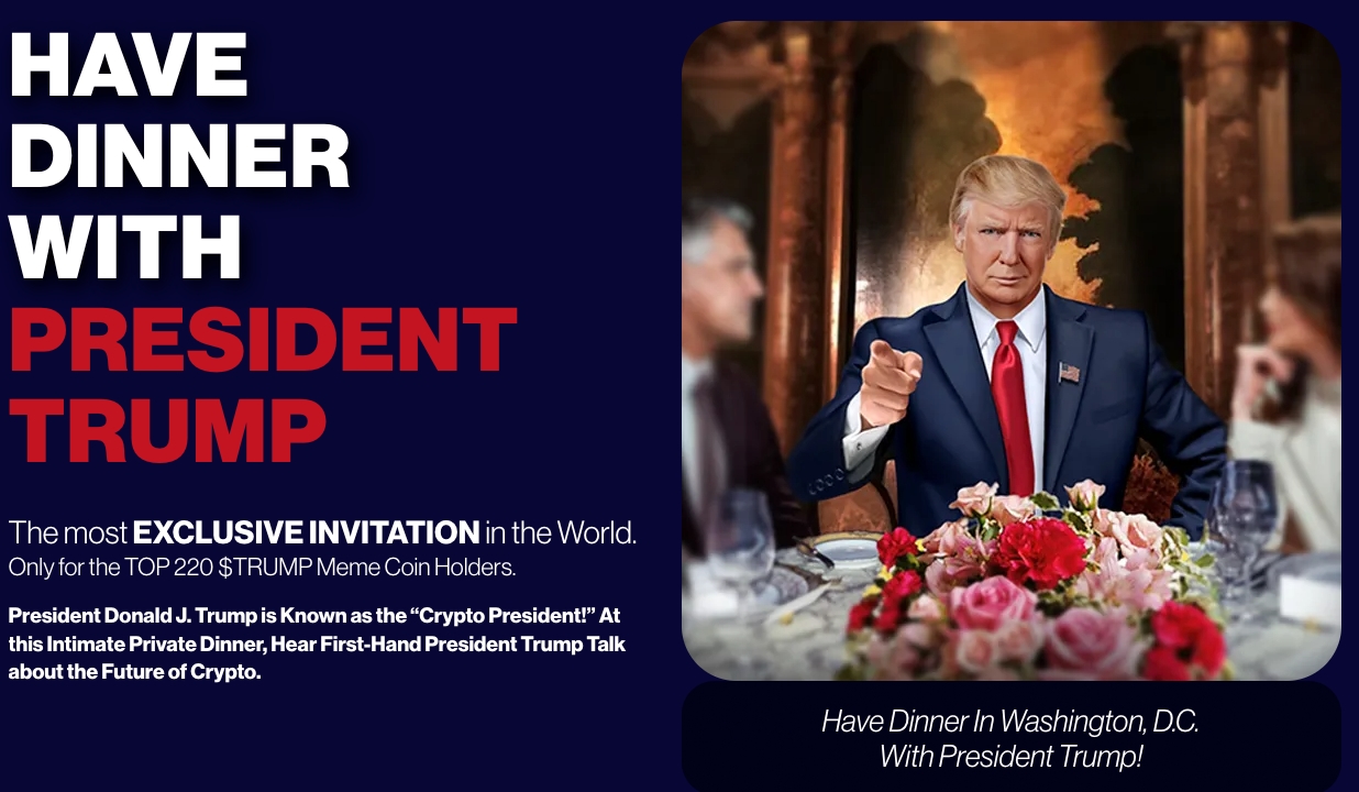 Screenshot from TRUMP website