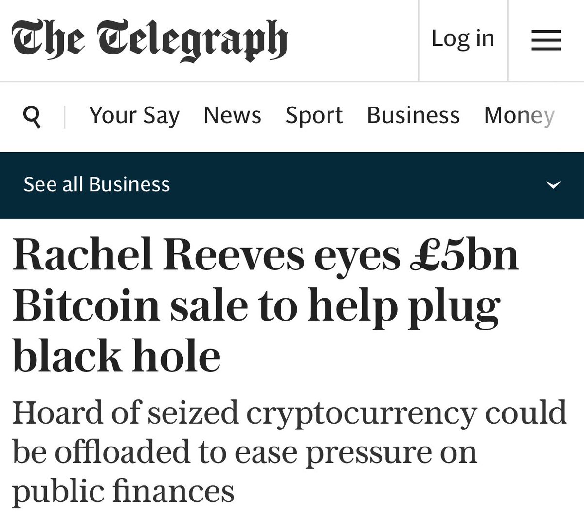 UK Chancellor Rachel Reeves Considers £5 Billion Sale of Seized Bitcoin From 2018 Ponzi Scheme to Address Budget Shortfall