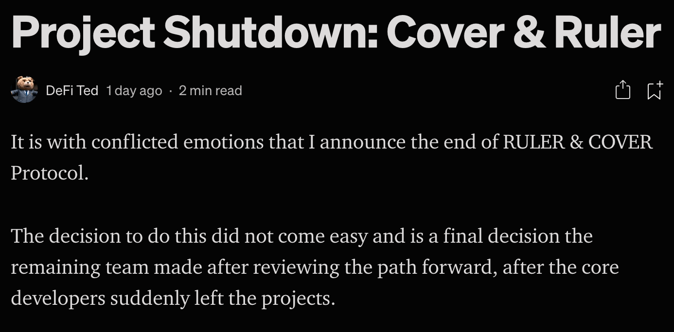 Two DeFi Projects Shut Down and Pledge to Return Users' Funds