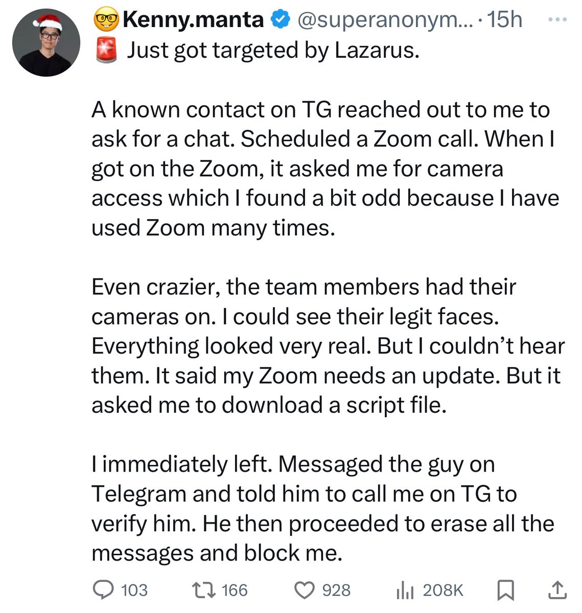 North Korean Hackers Target Manta Network Co-Founder with Fake Zoom Call Phishing Attack