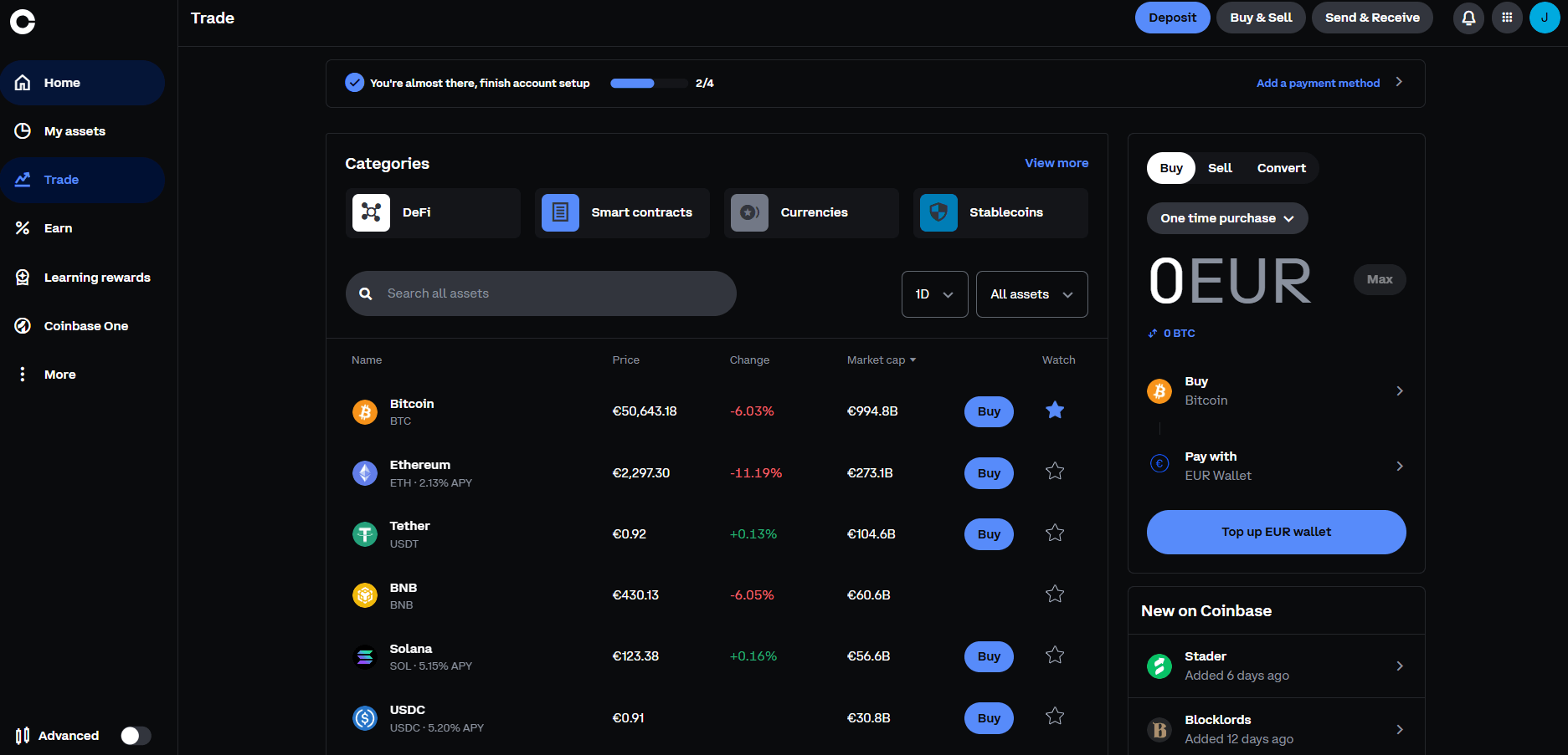 Coinbase Dashboard