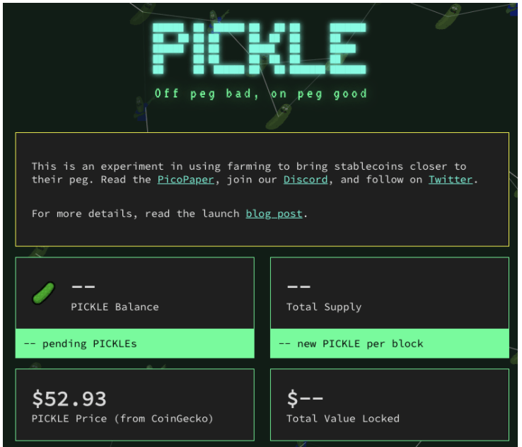 Pickle Finance Sounds Like a Joke But it Wants to Bring Stability to DeFi