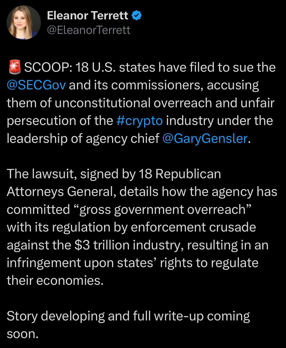 18 U.S. States Sue SEC and Gary Gensler, Alleging Unconstitutional Overreach in Crypto Regulation