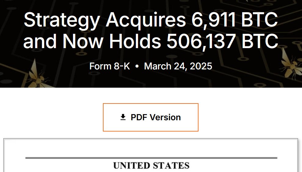 MicroStrategy Adds $584 Million in Bitcoin, Holdings Surpass 500,000 BTC