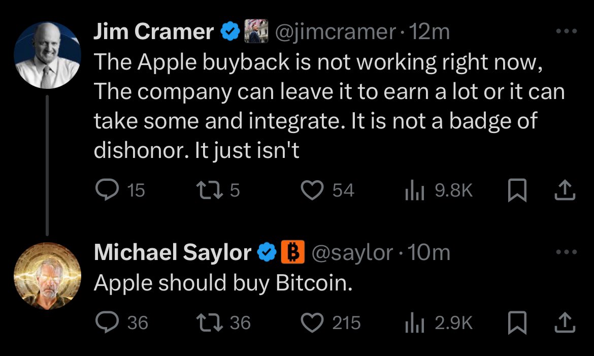 Michael Saylor Urges U.S. to Buy Bitcoin, Warns of $50 Million Price, Predicts $100 Trillion Market Cap, Urges Apple to Buy