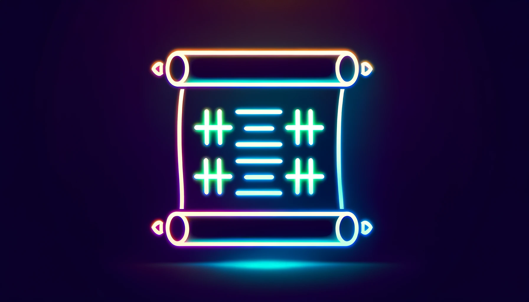  image depicting a scroll with hash marks