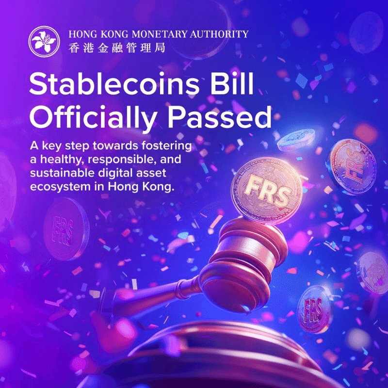 Hong Kong Passes Stablecoin Bill With HKMA Oversight, Six-Month Grace Period for Fiat-Backed Issuers