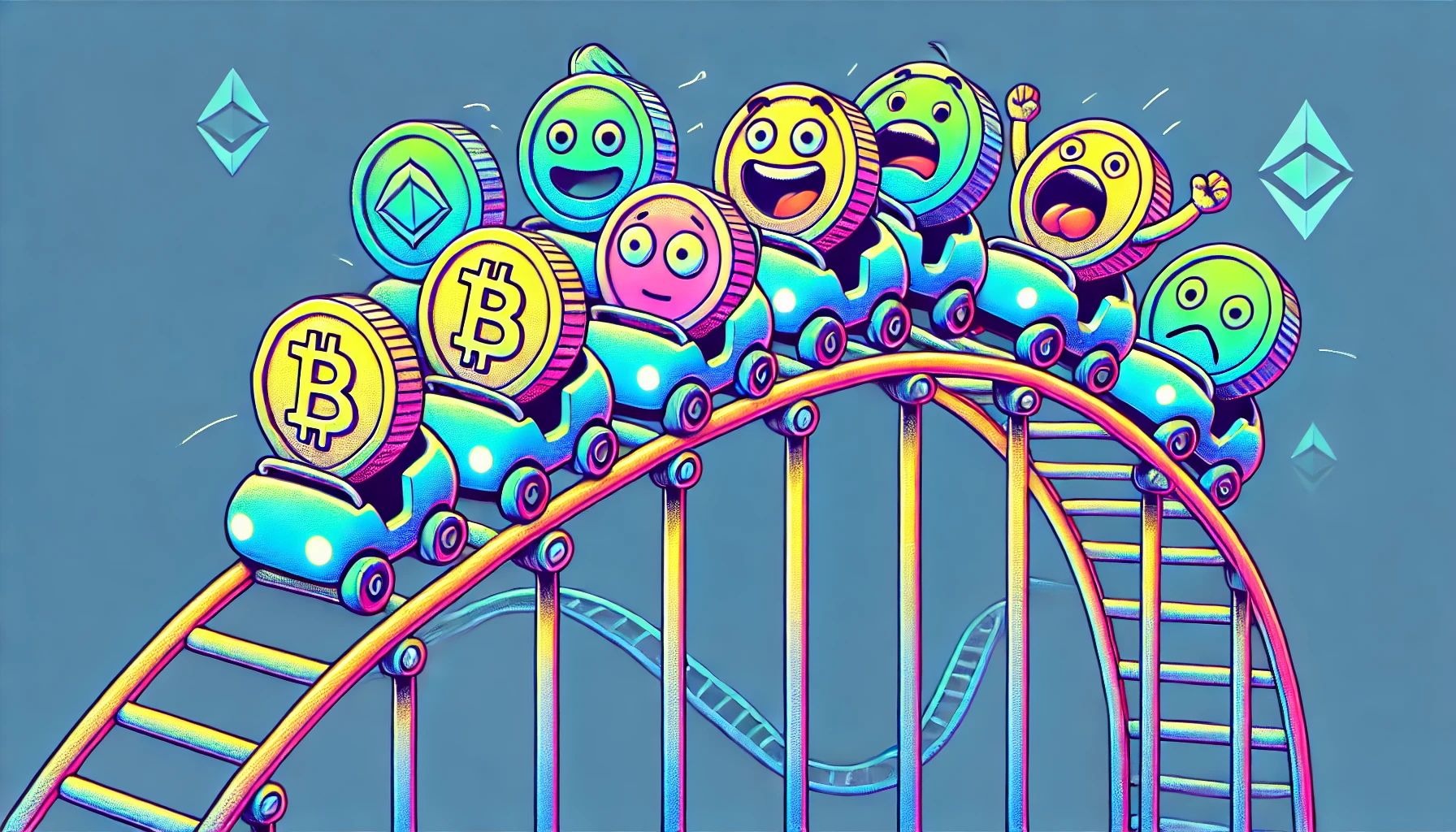 bitcoin on a rollercoaster