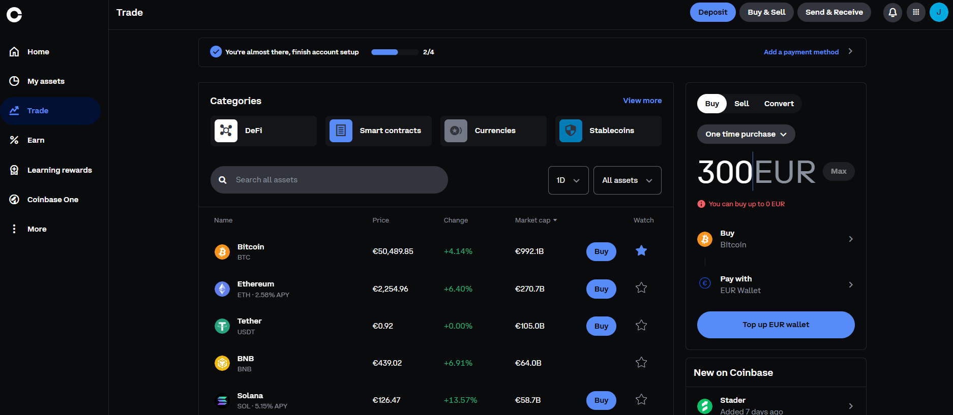 Coinbase buying crypto