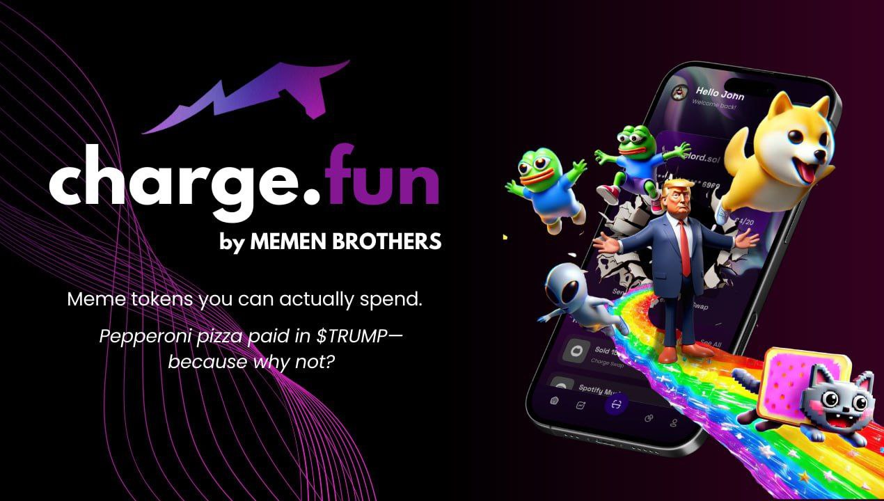 CHARGE.FUN LETS YOU SPEND MEMECOINS LIKE CASH IN THE REAL WORLD