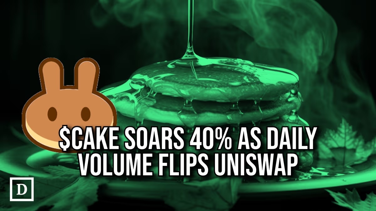 📈 PancakeSwap Tops Uniswap in Daily Volume, CAKE Jumps 40%