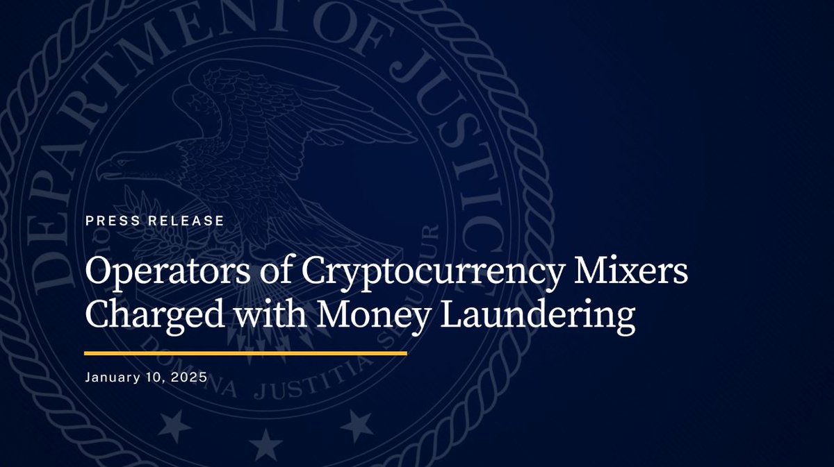 U.S. Charges Three Russians with Money Laundering for Operating Blender and Sinbad Crypto Mixers; Two Arrested