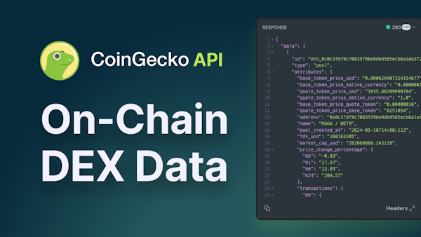ICYMI: Access On-Chain DEX Data From CoinGecko API