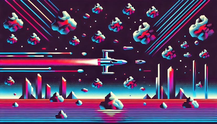 minimalistic version of the classic arcade game Asteroids