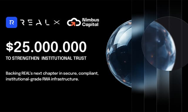 REAL Finance Blockchain Prepares for Upcoming TGE Following $25 Million Raised from Nimbus Capital