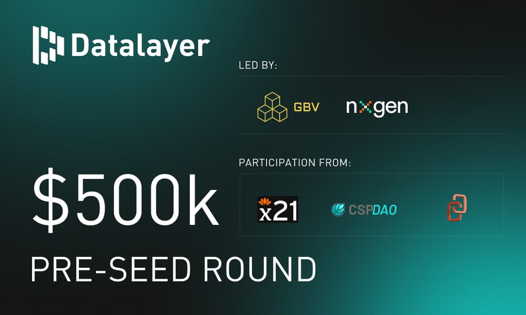 Datalayer Secures $500k in Pre-Seed Funding to Revolutionize Blockchain Scalability with Personal Blockchains