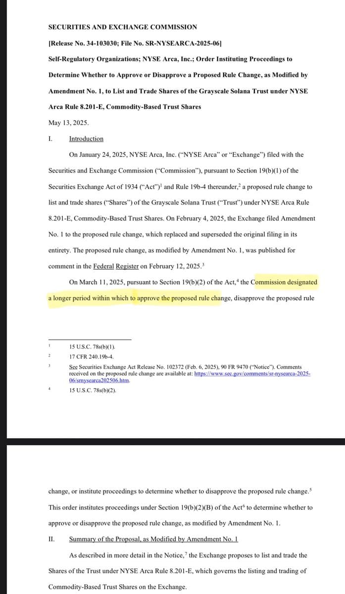 SEC Delays Decision on Grayscale's Spot Solana ETF ($SOL) Amid Increased Cryptocurrency ETF Scrutiny