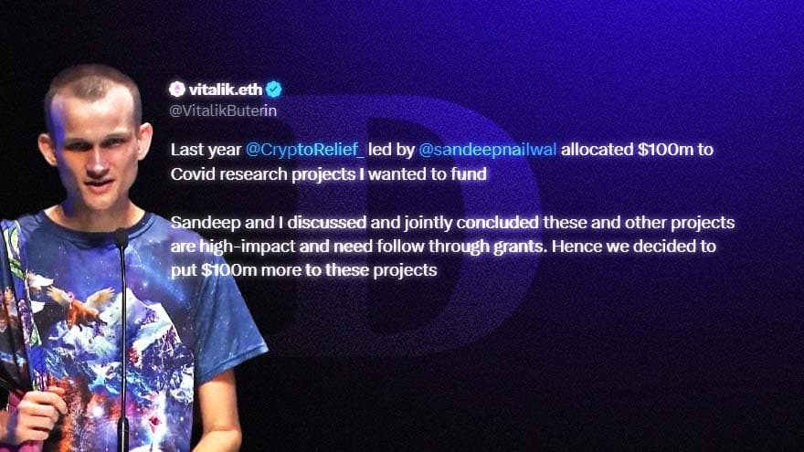 Vitalik and CryptoRelief Mobilize $100M To Combat Future Pandemics