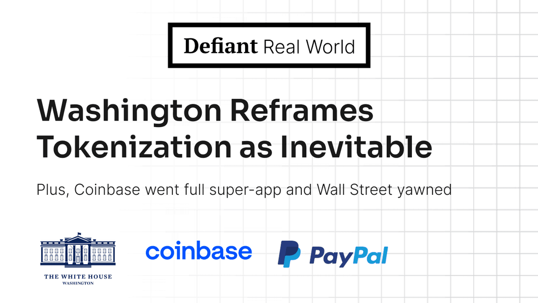 Washington Reframes Tokenization as Inevitable