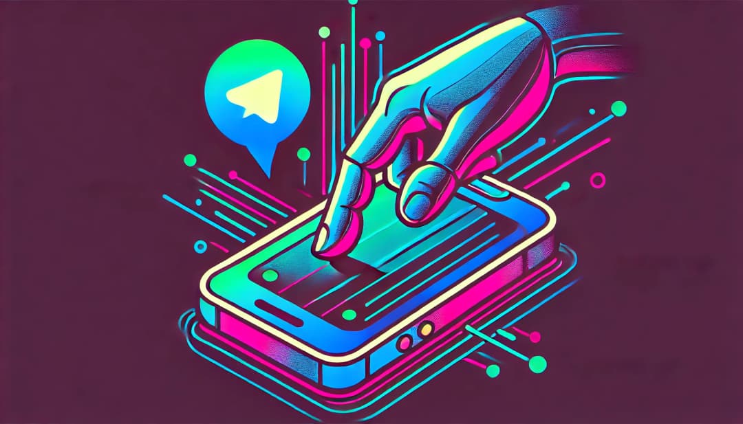 image of a telegram-based game involving screen tapping