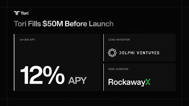 Tori Brings Institutional Trades On-Chain, Fills $50M Before Launch