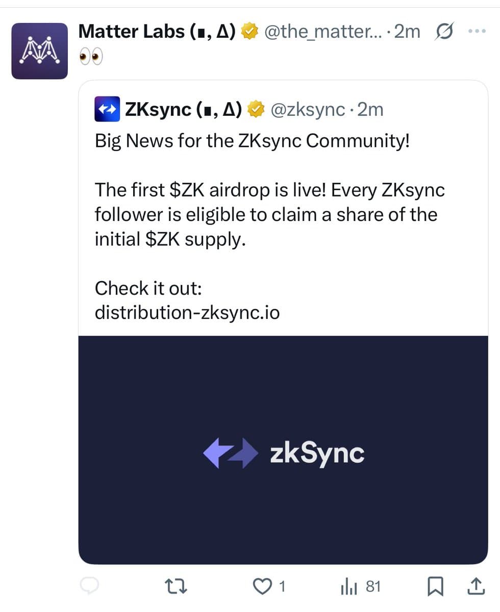 zkSync and Matter Labs Twitter Accounts Hacked via Compromised Delegated Accounts; All Delegated Accounts Disconnected
