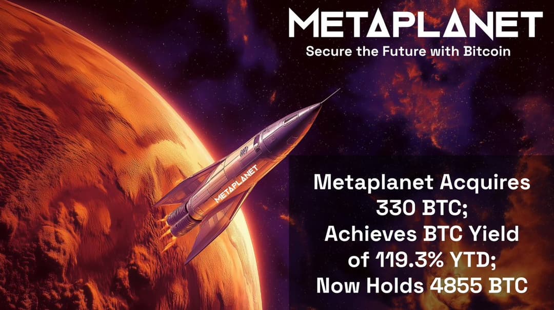 Metaplanet Boosts Bitcoin Holdings to 4,855 BTC with $28.2M Purchase, Eyes 10,000 BTC by 2025