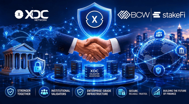 XDC Network Strengthens Validator Ecosystem with BCW Group and stakeFi