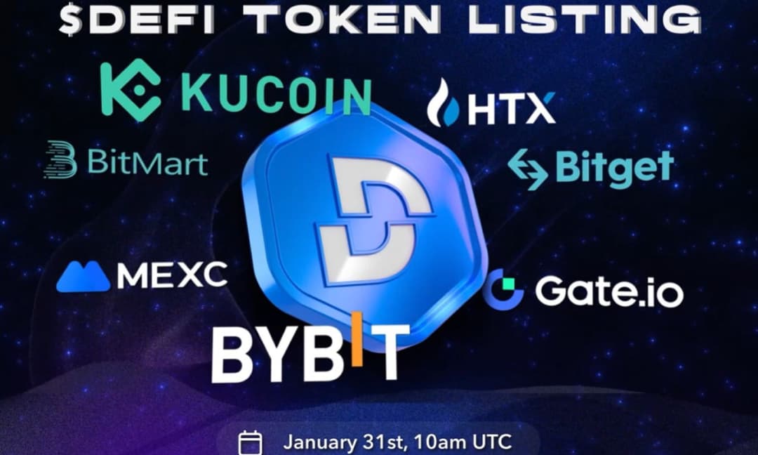 $DEFI Token Hits 7 Major Exchanges: A Milestone Achievement