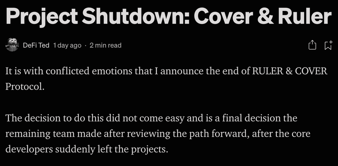 Two DeFi Projects Shut Down and Pledge to Return Users' Funds