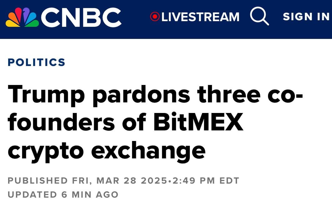 Trump Pardons BitMEX Co-Founders Arthur Hayes, Benjamin Delo, and Samuel Reed in 2025