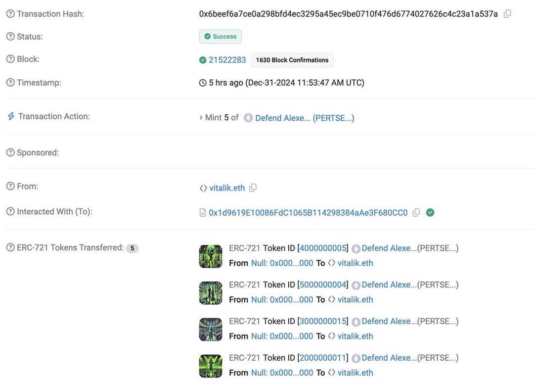 Vitalik Buterin Donates 50 ETH Worth $170,000 at 19:53 UTC+8 to Support Alexey Pertsev’s Legal Fund; Total Raised Exceeds 184 ETH