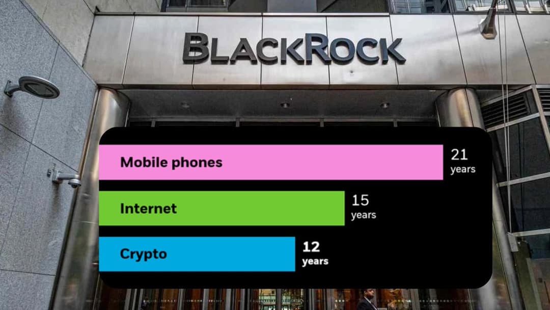 BlackRock: Bitcoin Adoption Reaches 300 Million Users in 12 Years, Outpacing Internet and Mobile Phones