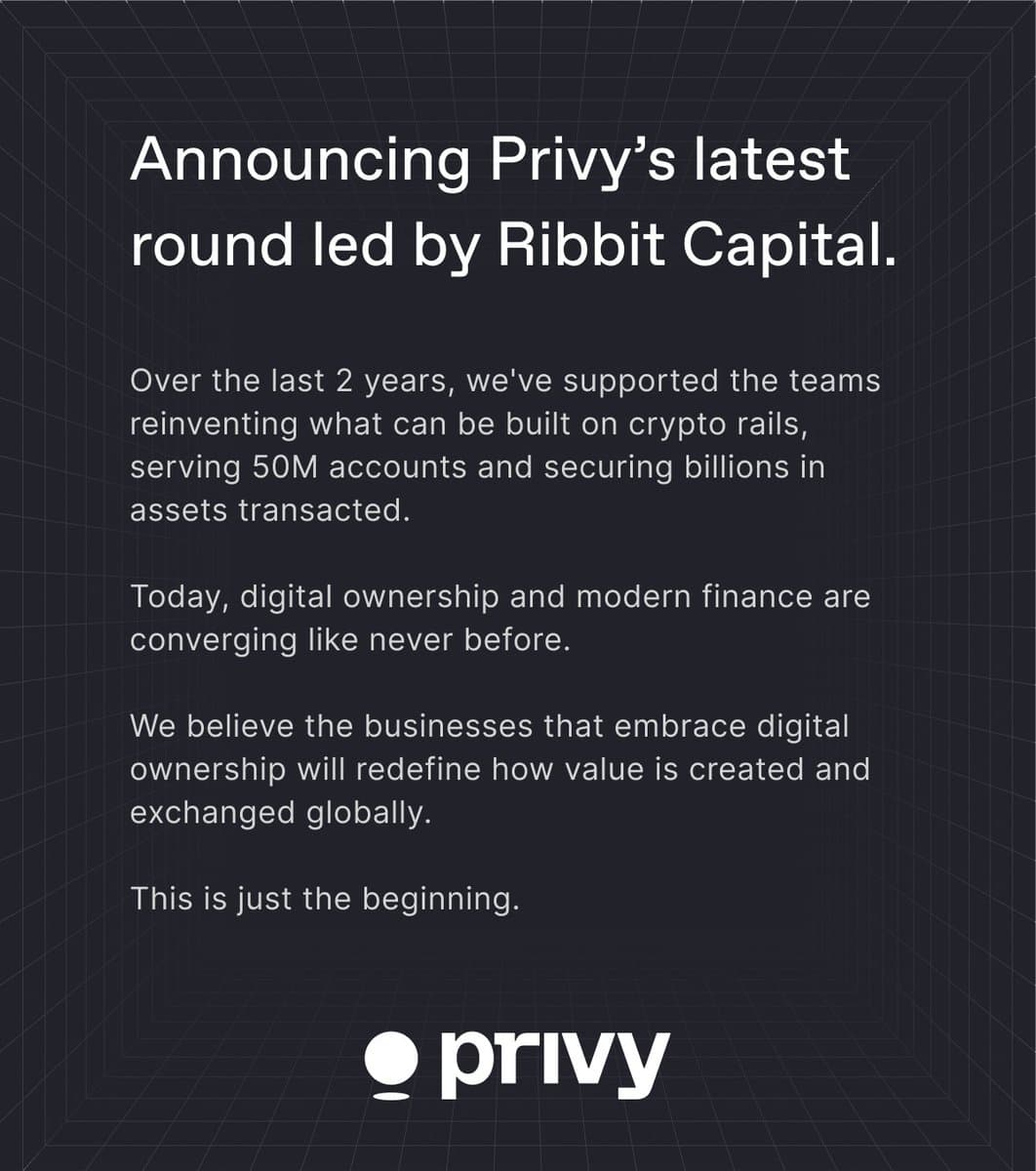 Privy Raises $15 Million Led by Ribbit Capital, Supported by Sequoia and Coinbase, Expanding to 50 Million Accounts