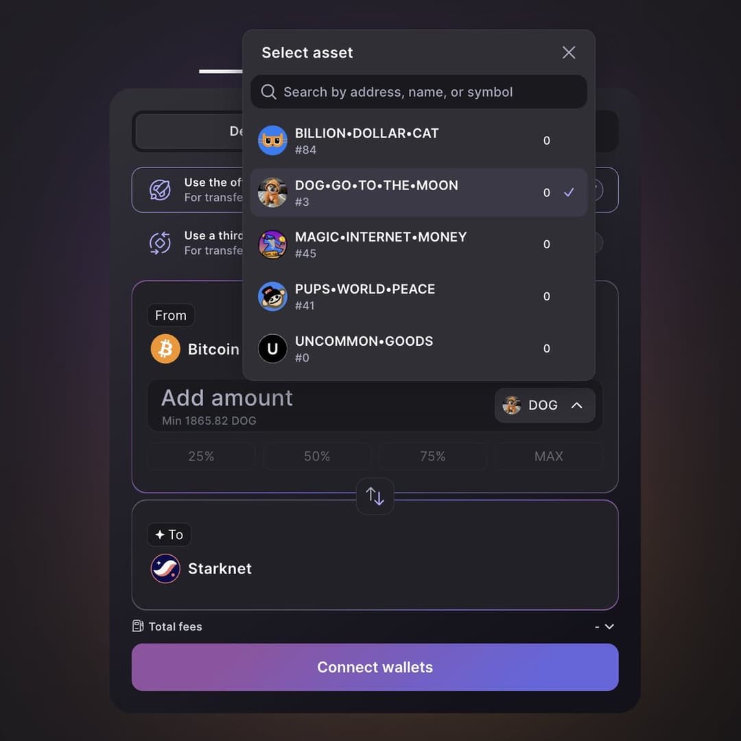Starknet Launches Polybeaming-Powered Bridge for 1:1 Redeemable Bitcoin Runes Including USDC, STRK, ETH, NFTs, and RWAs