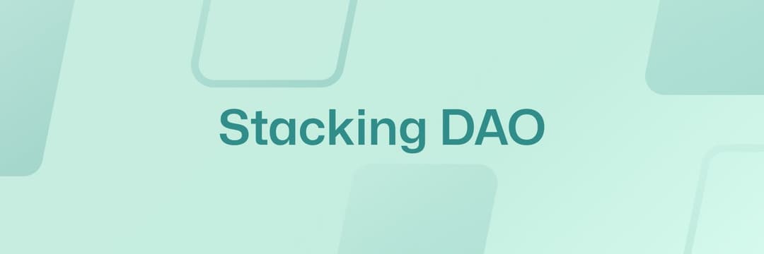 Liquid Stacking with stSTX by Stacking DAO