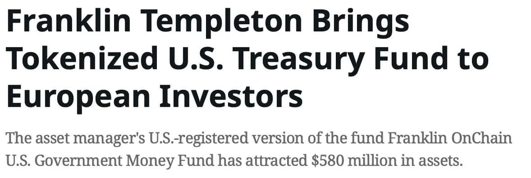 Franklin Templeton Launches Tokenized U.S. Treasury Fund on Stellar Network in Luxembourg for European Investors