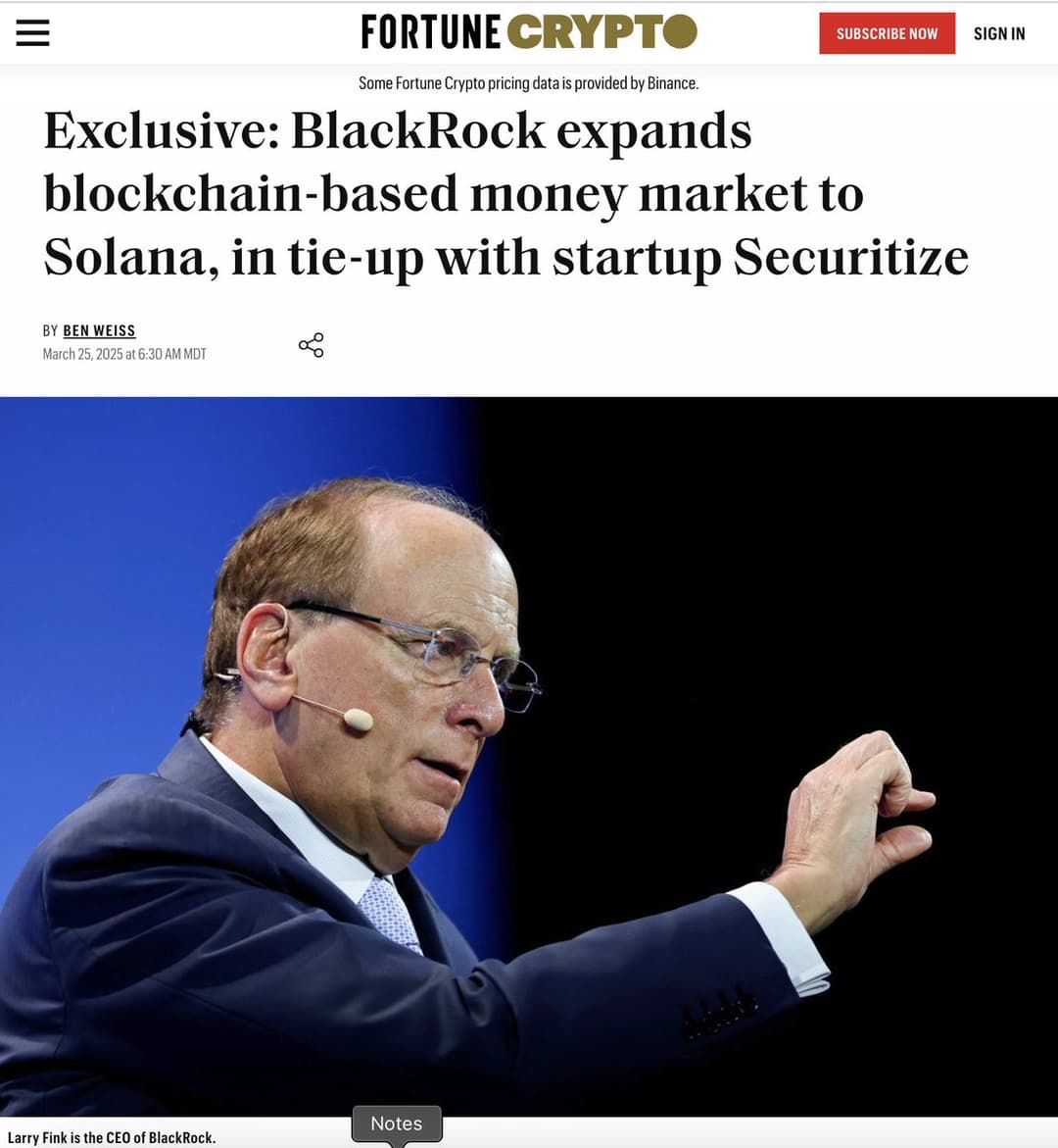 BlackRock's BUIDL Fund Hits $1.7B, Adds $800 Million, and Launches on Seven Blockchains Including Solana