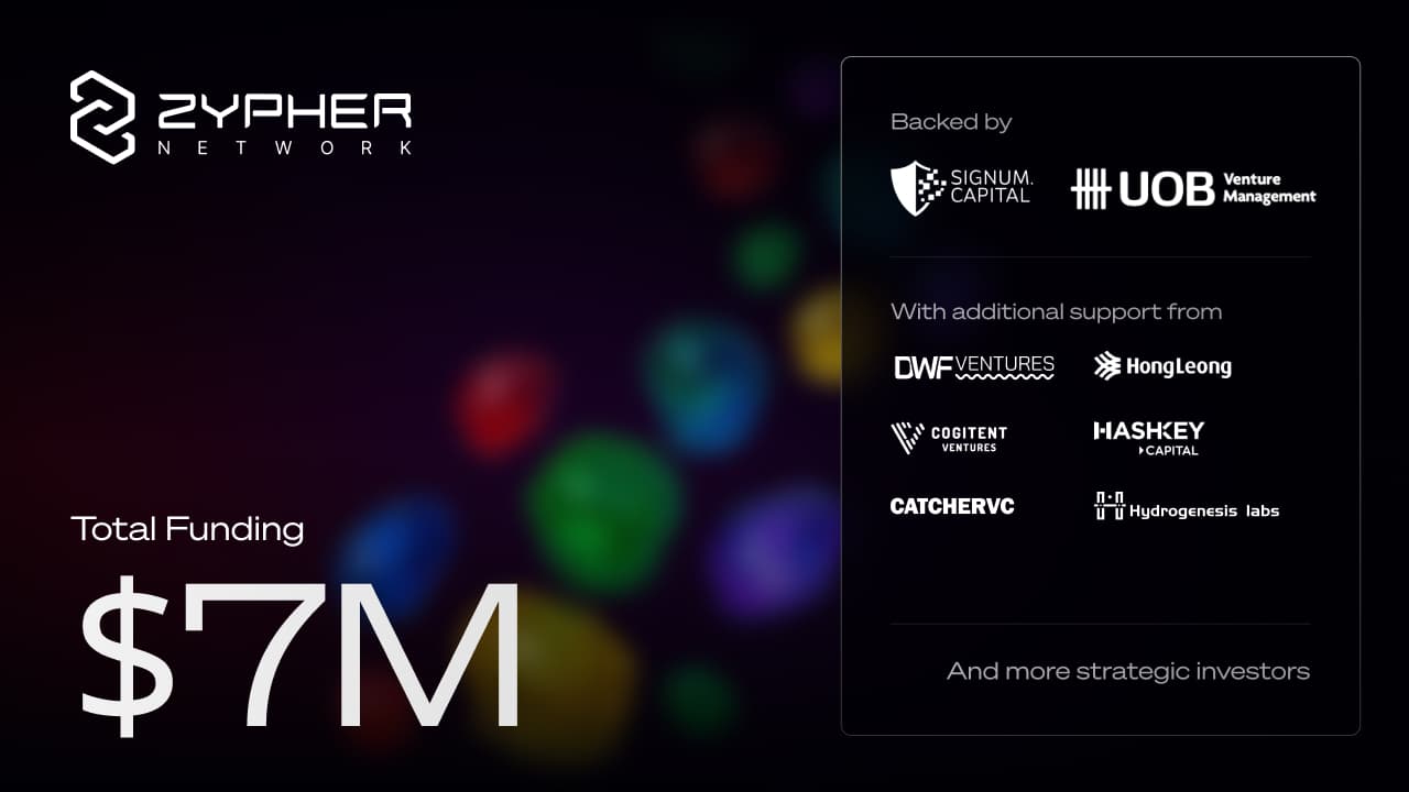 Zypher Network Raises $7 Million to Accelerate Decentralized Trust for Autonomous AI Agents