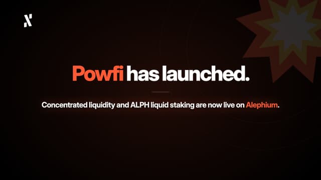 Alephium Launches Powfi, Bringing Concentrated Liquidity and Liquid Staking to Proof-of-Work